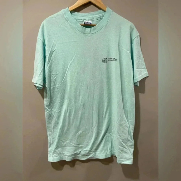 Vintage Single Stitch Computer Intelligence T-Shirt - Picture 3 of 8